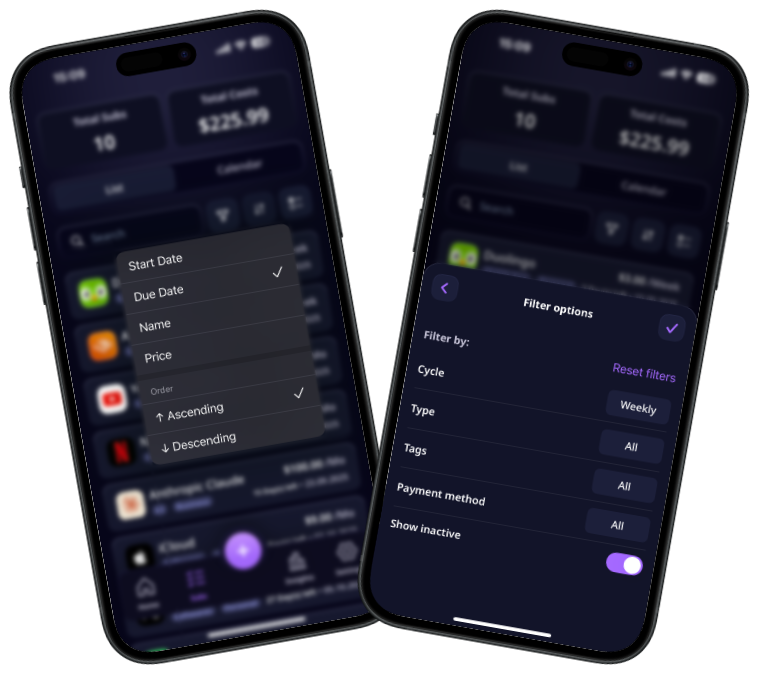 Powerful Filters & Sorting